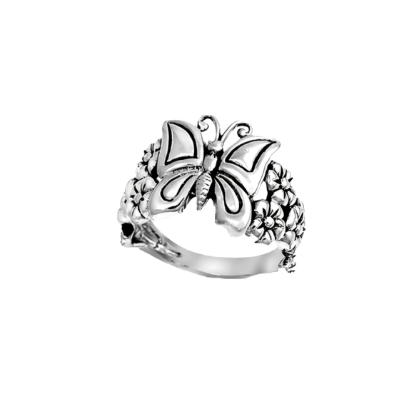 ❤️ AMERICAN BUTTERFLY STERLING SILVER RING - Picture 1 of 5